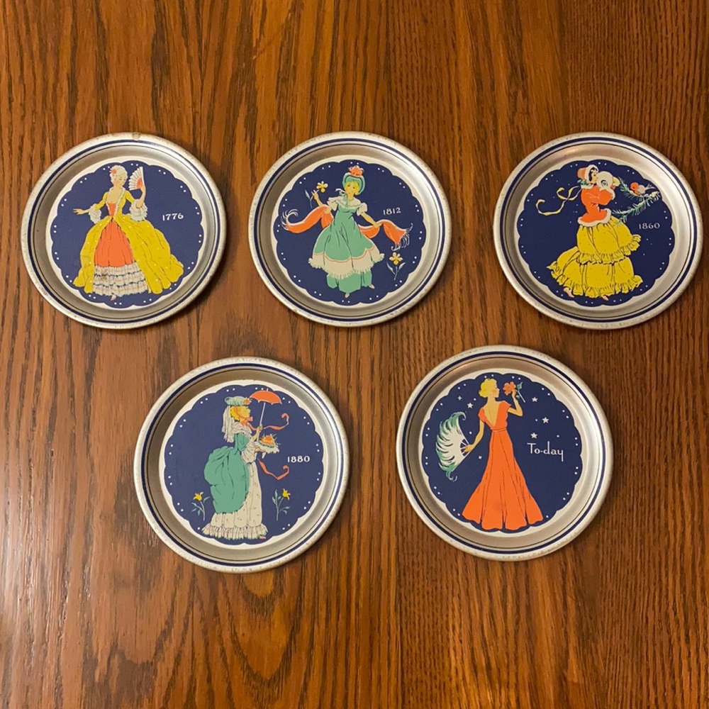 Decade Dress Vintage Coasters RARE
